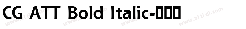 CG ATT Bold Italic字体转换